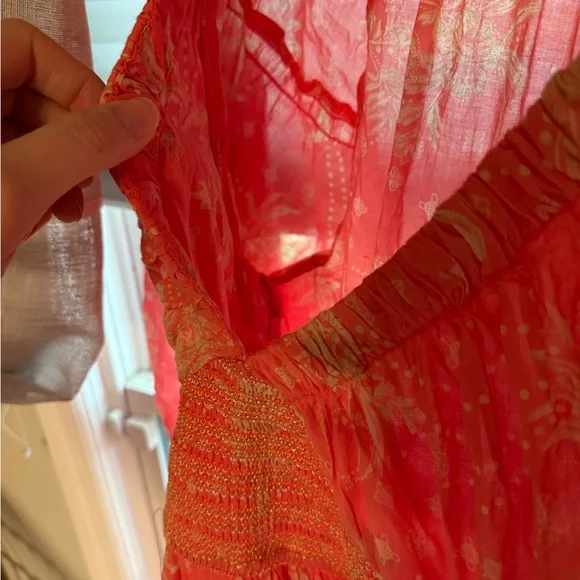 Free People Pink Floral Long Sleeve Dress - Picture 3 of 4